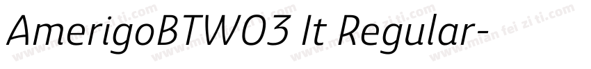 AmerigoBTW03 It Regular字体转换